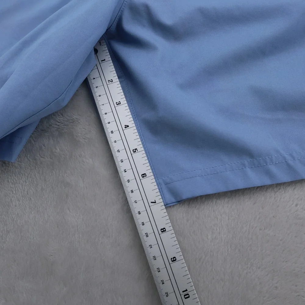 Maamgic Mens XL Light Blue Swim Trunks 2-in-1 Compression Liner Zipper Pockets‎